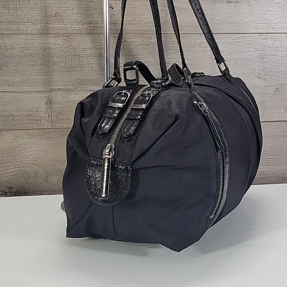 Hobo International Black Nylon /Leather Shoulder Bag